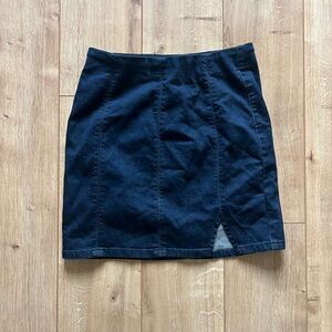 Free People Pull-On Denim Mini Skirt